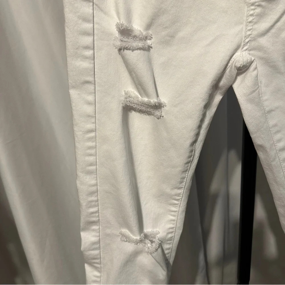 WAX Jean Los Angeles Women's White Distressed Skinny Jeans Size M 9 - Picture 9 of 14